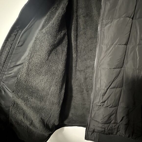 Apt 9 Jacket Men’s Size XXL Black Knit Sherpa Bomber Full Zip W/Pockets Casual - Picture 8 of 15